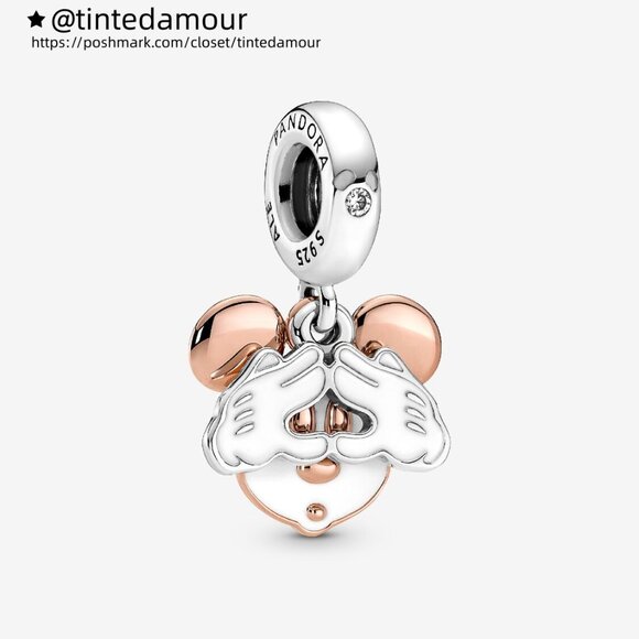 Pandora Disney Mickey Mouse Double Dangle Charm - Picture 1 of 6